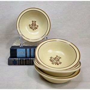 VTG Pfaltzgraff Village Cereal Bowls | Set of 5 | 1980s Mark | USA Stoneware